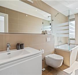 5 bedroom beachfront villa with heated pool near Omis, sleeps 9